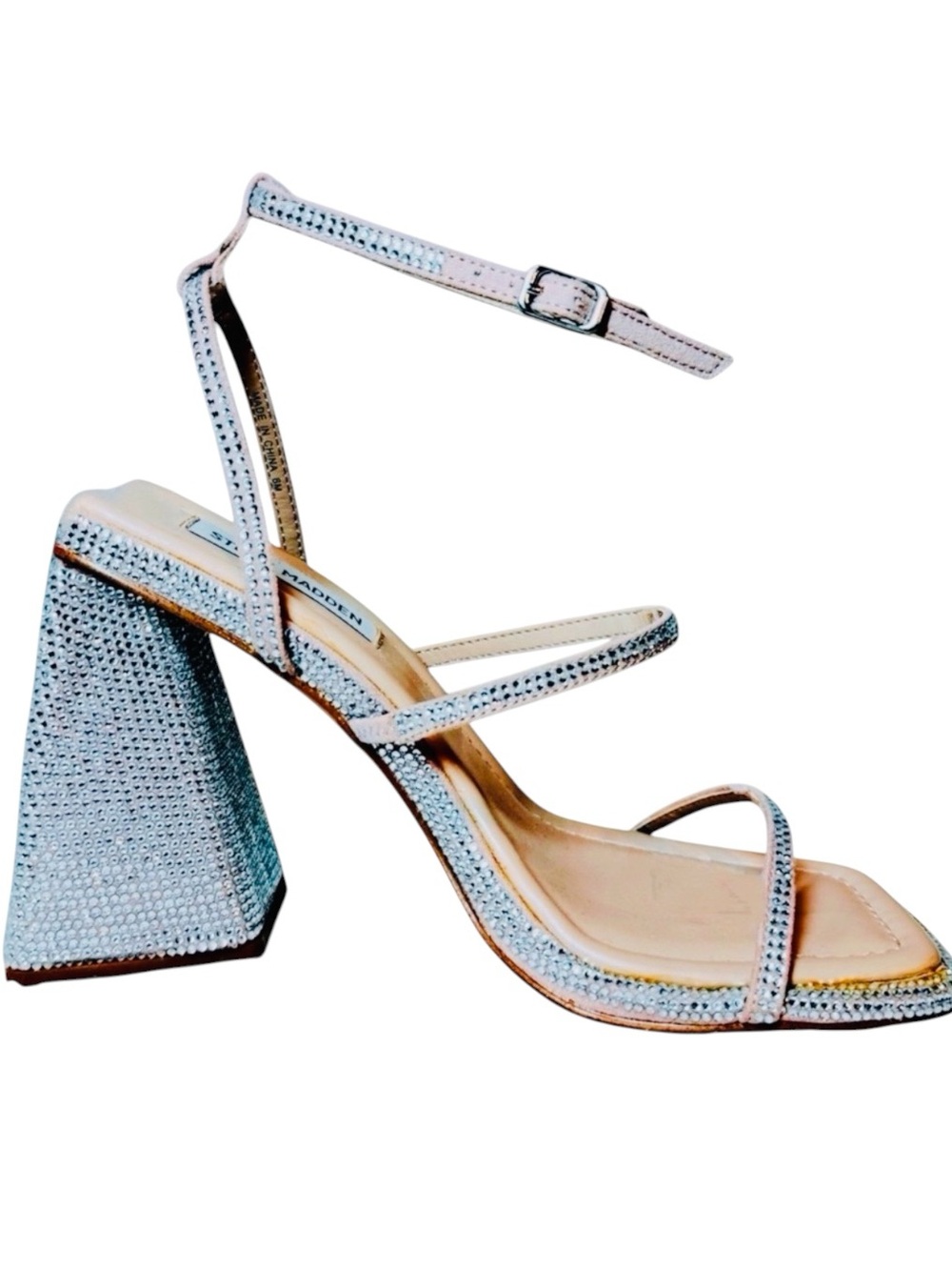 Steve Madden Rhinestone Block Heeled Sandals